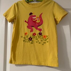 Cat & Jack Yellow Tee with Pink Dinosaur